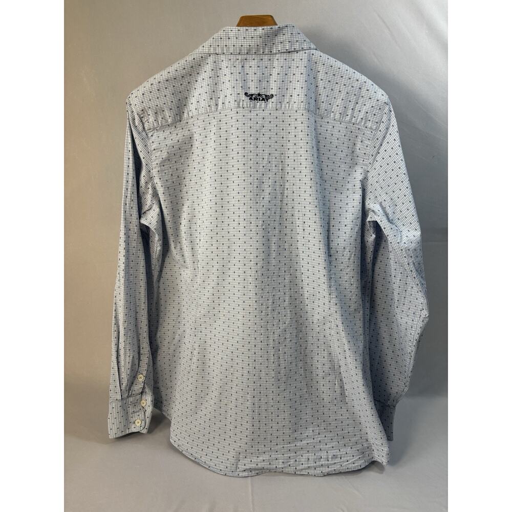 Ariat‎ REAL Men’s XXL Fitted Western Button Shirt Blue Gingham Cowboy Core - Picture 5 of 9